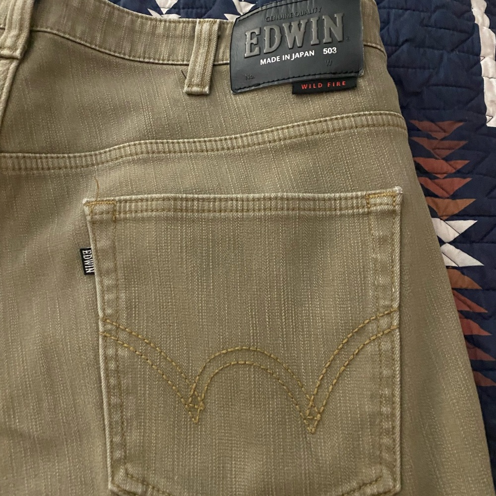 Edwin Patterned Black Jeans - Picture 6 of 8